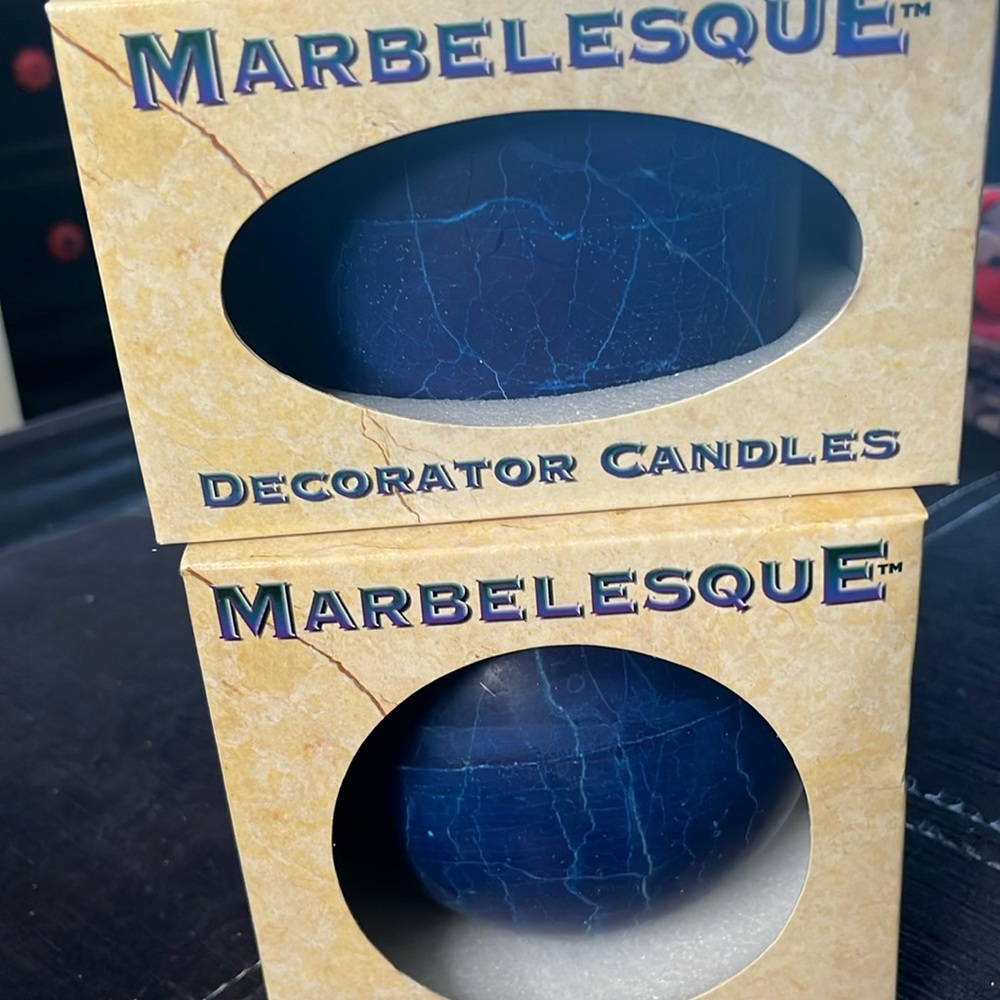 Two Marbelesque Decorator candles